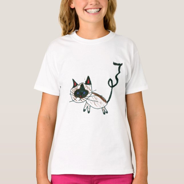 Bonsai Siamese Cat T-Shirt (Vorderseite)