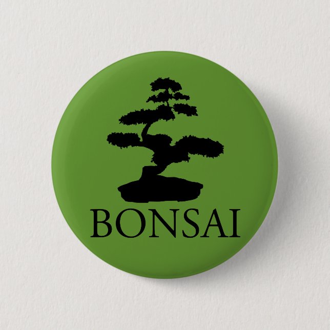 Bonsai Silhouette Button (Vorderseite)