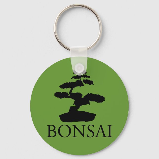 Bonsai Silhouette Schlüsselanhänger (Vorderseite)