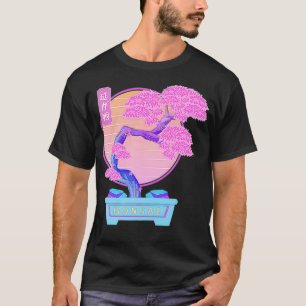 Bonsai Tree Ästhetische Vaporwave Retrowave Style  T-Shirt