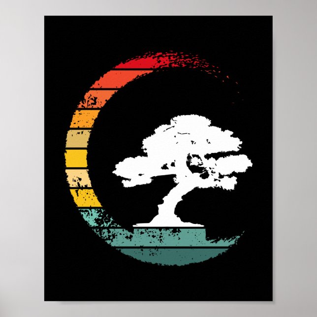 Bonsai Tree Enso Circle Poster (Vorne)