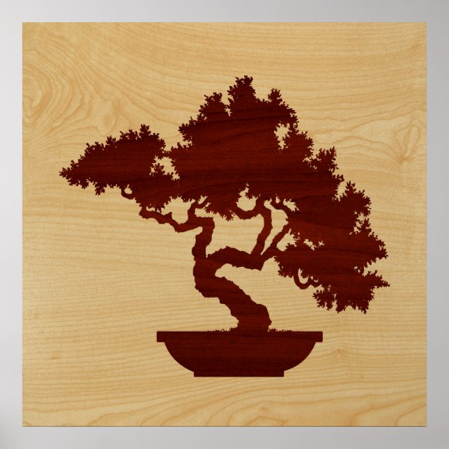 Bonsai Tree - Holzeinlage. Poster (Vorne)
