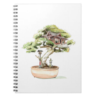 Bonsai Tree Illustration Notizblock
