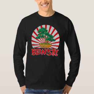 Bonsai Tree in Japanisch Zen Buddhist Enso Circle T-Shirt