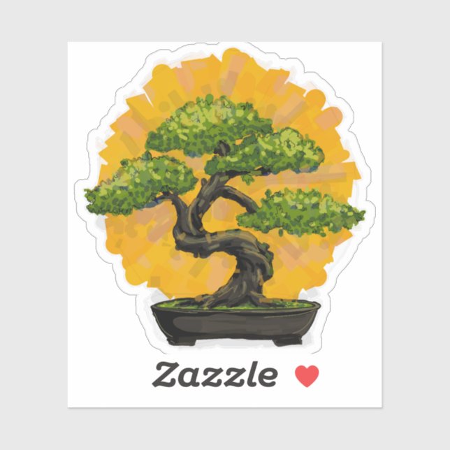 Bonsai Tree Lover Aufkleber (Blatt)