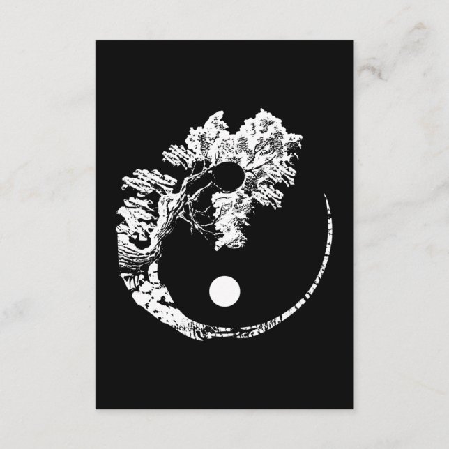 Bonsai Tree Print Zen Spirit Yin Yang Japanisch Begleitkarte (Vorderseite)