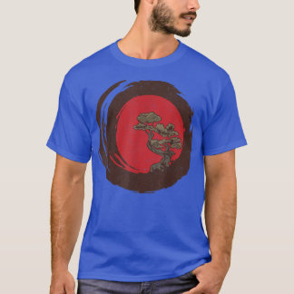 Bonsai Tree, Red Sunset der japanischen Flagge für T-Shirt