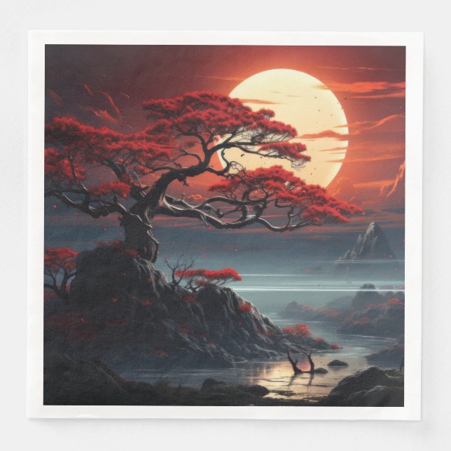 Bonsai Tree Serviette (Vorderseite)