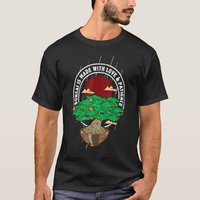 Bonsai Tree Sprichwort Japanisch Buddhistische Kun T-Shirt (Vorderseite)