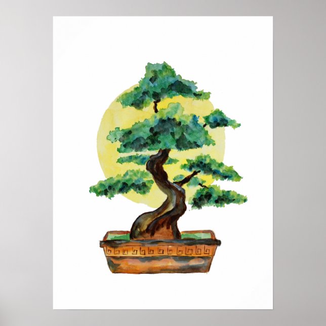 Bonsai Tree Sunshine Poster (Vorne)