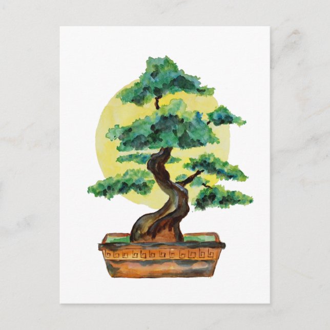 Bonsai Tree Sunshine Postkarte (Vorderseite)