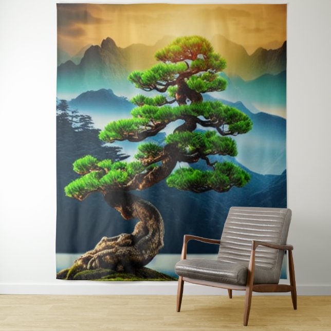 Bonsai Tree Tapestry Wandteppich (Beispiel)