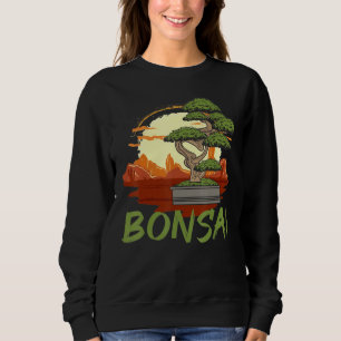 Bonsai Tree Vintag japanische Flagge Zen Bonsai Me Sweatshirt