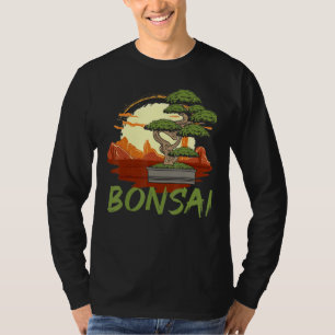 Bonsai Tree Vintag japanische Flagge Zen Bonsai Me T-Shirt