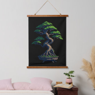 Bonsai Tree Wandteppich Mit Holzrahmen
