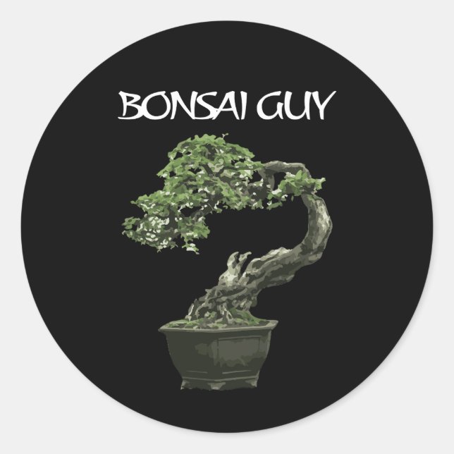 Bonsai Typ lustiges Zitat für Bonsai Liebhaber Runder Aufkleber (Vorderseite)