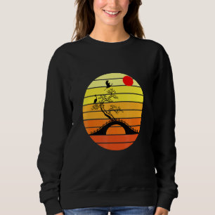 Bonsai und Sonnenuntergang Sweatshirt