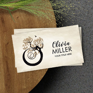 Bonsai Yin Yan Spiral Tree of life Visitenkarte