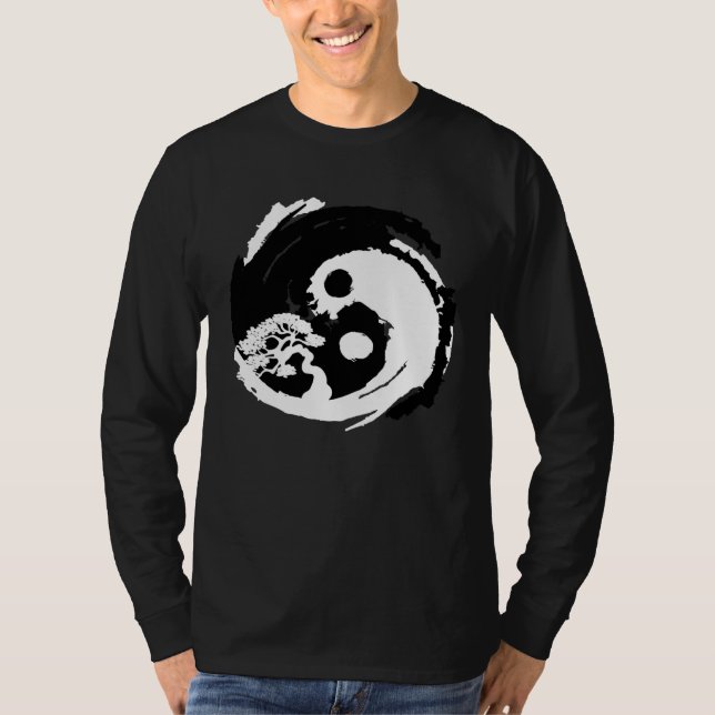 Bonsai Yin Yang Meditation Spirituality Zen Om T-Shirt (Vorderseite)
