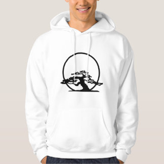 Bonsais gegen grafischen Entwurf des Hoodie