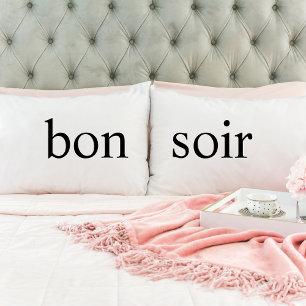 Bonsoir "Good Abend" Kissen Set Kissenbezug