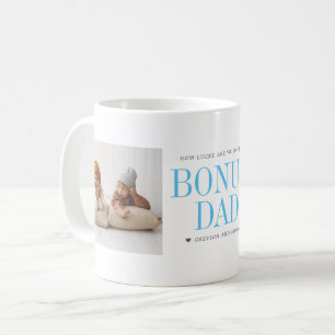 "Bonus Dad" Stiefvater Zwei-Foto-Collage Kaffeetasse