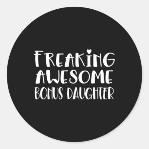 Bonus Daughter Phantastische beste Liebe mein Bonu Runder Aufkleber