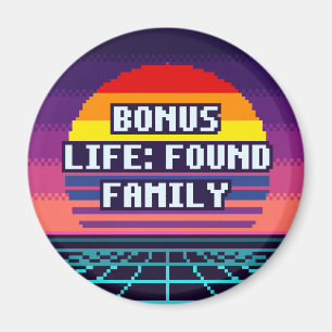 Bonus Leben: Gefundener Familien-Stolz Pixel Magne Magnet
