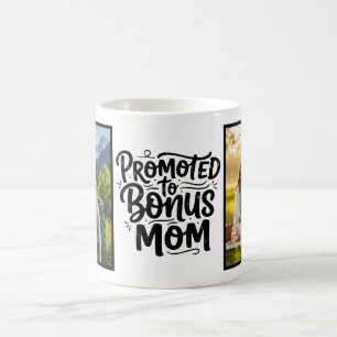 Bonus-Mama Beworben Brush Script Zwei Foto Kaffeetasse