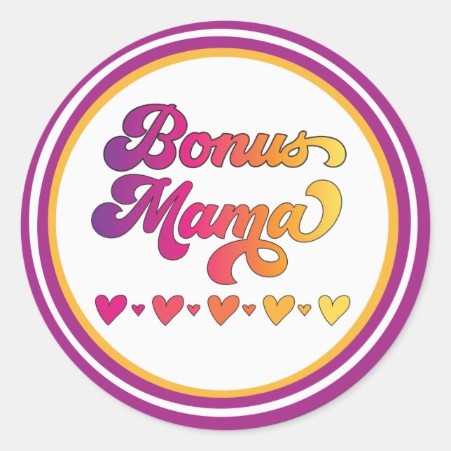 Bonus Mama - Bonus Mama Classic Round Sticker (Vorderseite)