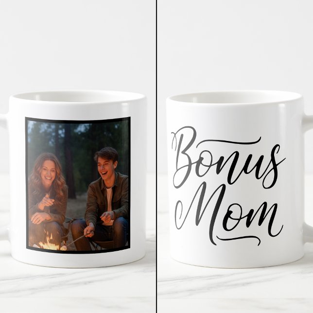 Bonus-Mama Elegant Kursive 1 Benutzerfoto Kaffeetasse (Von Creator hochgeladen)