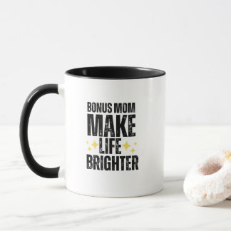 Bonus-Mama-Geschenkdesign-Typografie Tasse