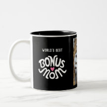 Bonus Mama Round Type Design Zwei Foto Kaffee Tass