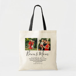 Bonus-Mama StepMom Script Quote Foto Tasche