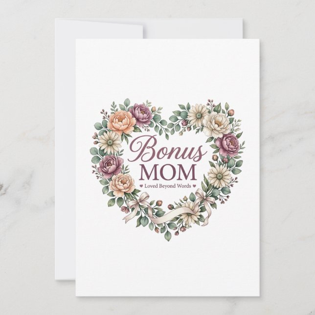 Bonus-Mama, Stiefmutter Muttertagsgeschenk Einladung (Vorderseite)