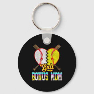Bonus-Mama von beiden Halb Baseball Softball Eiscr Schlüsselanhänger