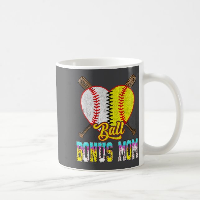 Bonus-Mama von beiden halben Baseball-Softball-Eis Kaffeetasse (Rechts)