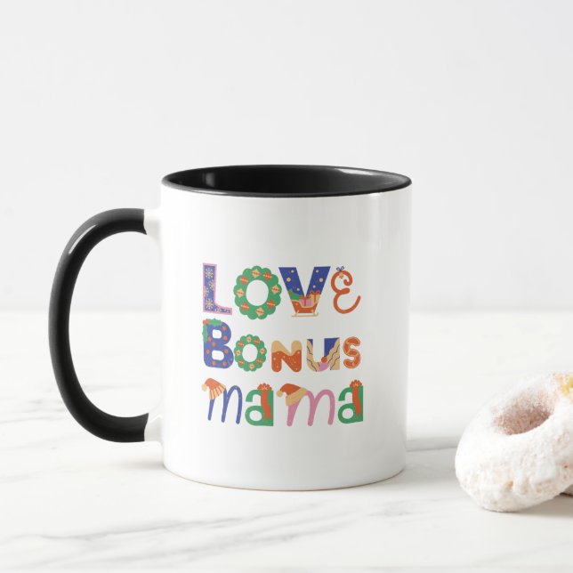 Bonus Mom Christmas Giftful Design Tasse (Mit Donut)