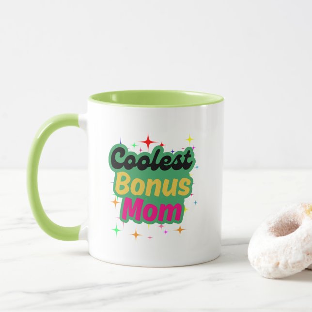 Bonus Mom giftful Design Typography Tasse (Mit Donut)