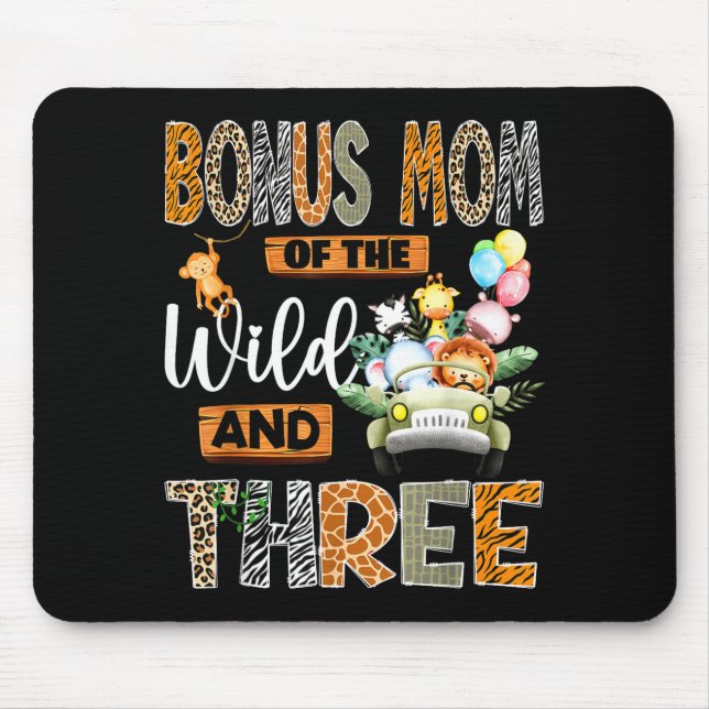 Bonus Mom Of The Wild &amp; Three 3rd Birthday Boy Mousepad (Vorne)