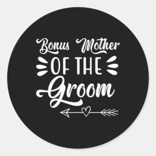 Bonus Mutter der Groom Wedding Party Familie Bri Runder Aufkleber