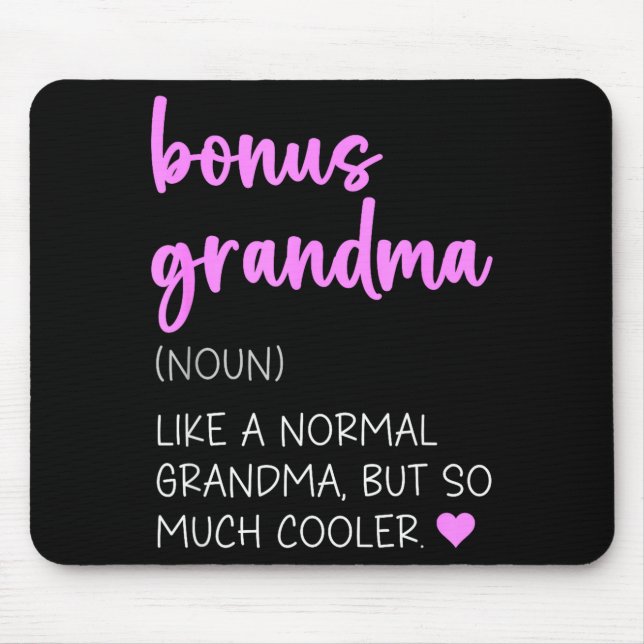 Bonus-Oma-Definition süß Muttertag Substantiv  Mousepad (Vorne)