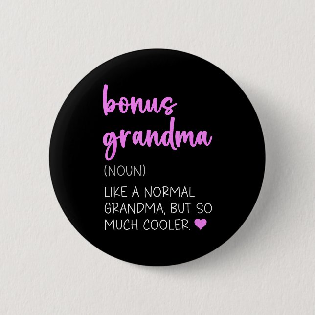 Bonus Oma Definition süße Muttertag-Nomen  Button (Vorderseite)