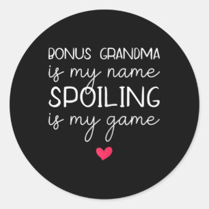 Bonus Oma ist mein Name Verderben ist mein Spiel l Runder Aufkleber