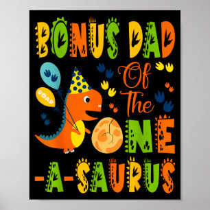 Bonus-Papa des One-a-saurus zum 1. Geburtstag Dino Poster