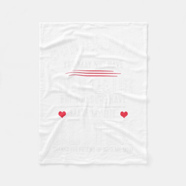 Bonus-Papa hat mir vielleicht nicht das Leben besc Fleecedecke (Vorderseite)