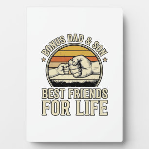 Bonus Papa & Sohn beste Freunde Vintage-Shirt-Desi Fotoplatte