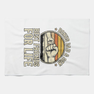 Bonus Papa & Sohn beste Freunde Vintage-Shirt-Desi Geschirrtuch