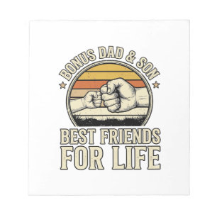 Bonus Papa & Sohn beste Freunde Vintage-Shirt-Desi Notizblock