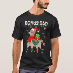 Bonus Papa Weihnachts-Lama-Lichter passende Famili T-Shirt